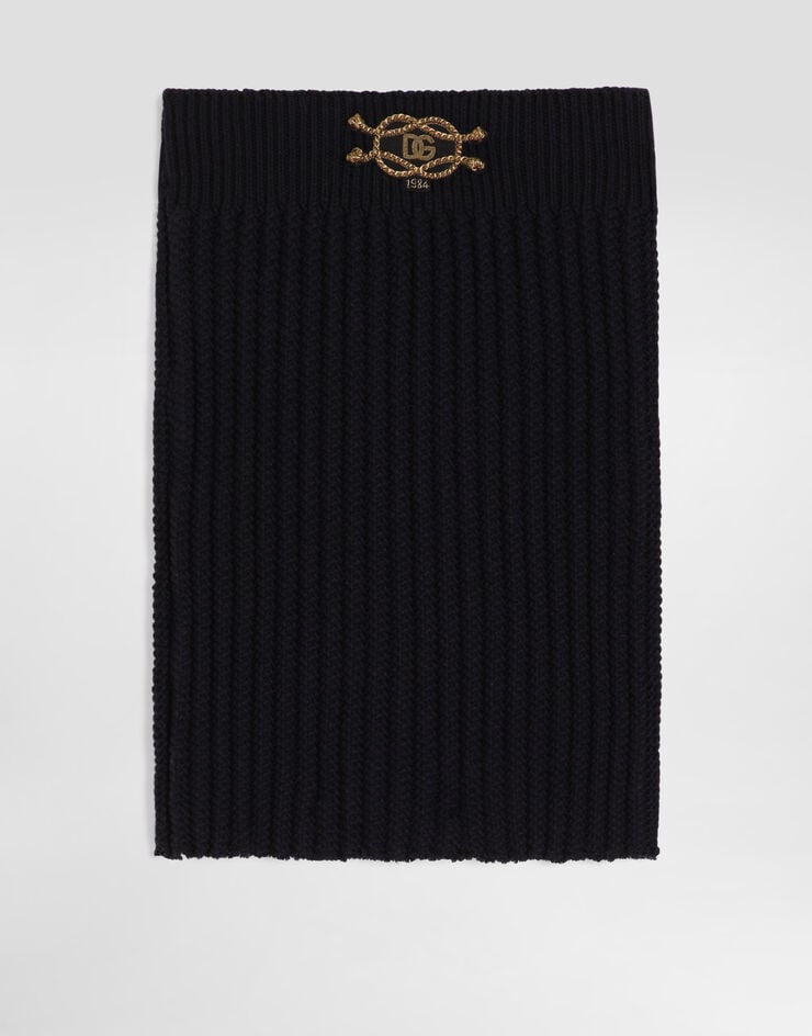 Dolce & Gabbana Knitted neck warmer Blue GX54KZJDVLS