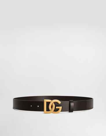Dolce & Gabbana حزام جلد لوكس بمشبك بشعار DG متشابك متعدد الألوان BC4644AX622