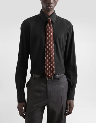 Dolce & Gabbana Jacquard tie with heraldic shields Bordeaux GT147EG0JSE