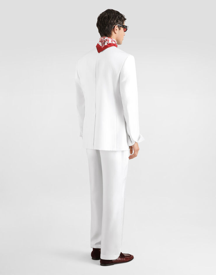 Dolce & Gabbana Sicilia light double-breasted silk twill jacket Dolce & Gabbana Sicilia light double-breasted silk twill jacket White G2VD4TFU1XB