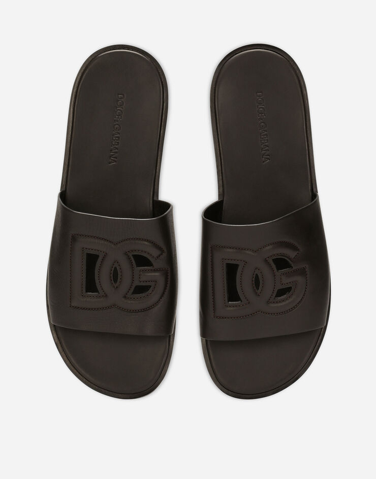 Dolce & Gabbana 小牛皮拖鞋 棕 A80397AO602