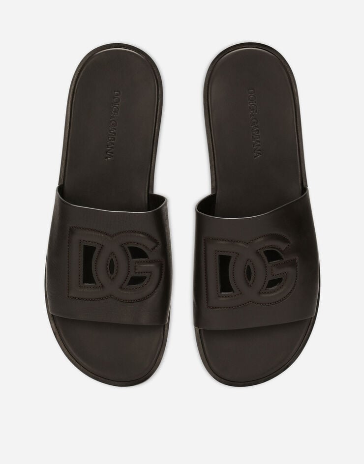 Dolce & Gabbana 小牛皮拖鞋 棕 A80397AO602