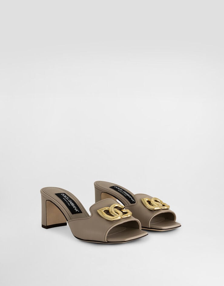 Dolce & Gabbana Calfskin mules Turtle Dove CR1699CW576