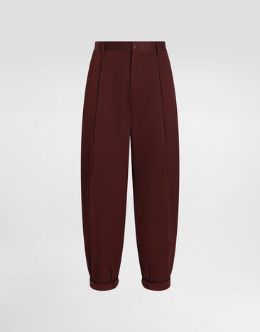 Dolce & Gabbana Cotton gabardine pants with double darts Multicolor GP10DTFUFNV