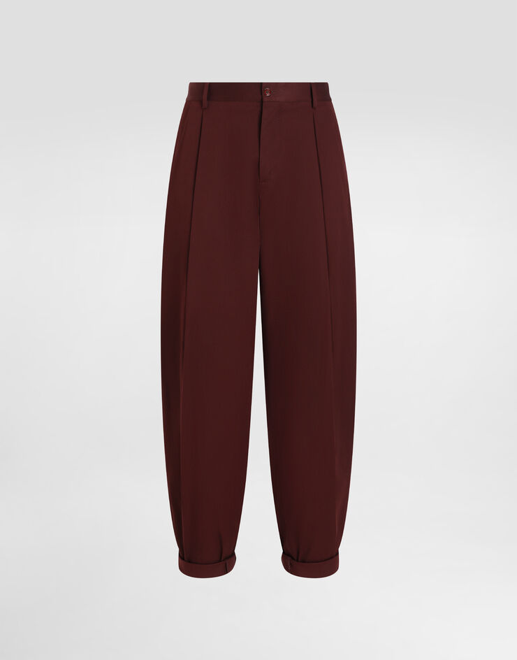 Dolce & Gabbana Cotton gabardine pants with double darts  GP10DTFUFNV