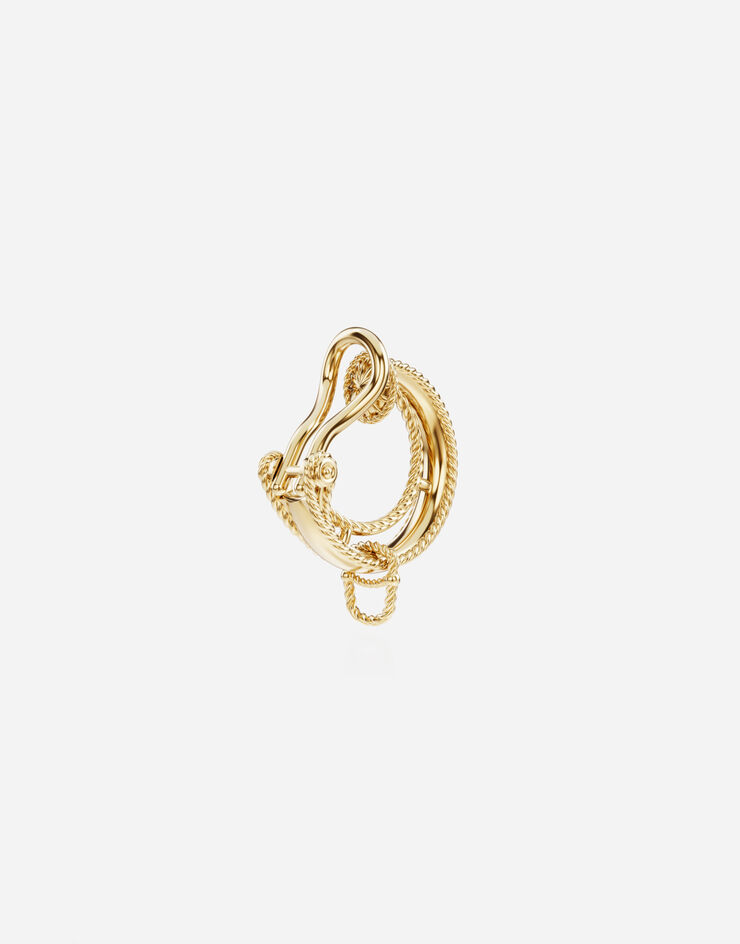 Dolce & Gabbana Orecchino clip Rainbow Alphabet in oro giallo 18kt Oro WSNR2GWYE01