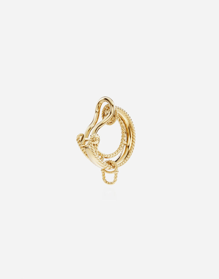 Dolce & Gabbana Rainbow Alphabet clip-on earring in yellow 18kt gold Gold WSNR2GWYE01