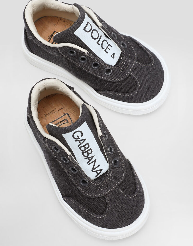 Dolce & Gabbana Low-top canvas sneaker Grey DN0222AW520