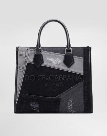 Dolce & Gabbana デニム ショッピング バッグ ブラック BM2272CO998