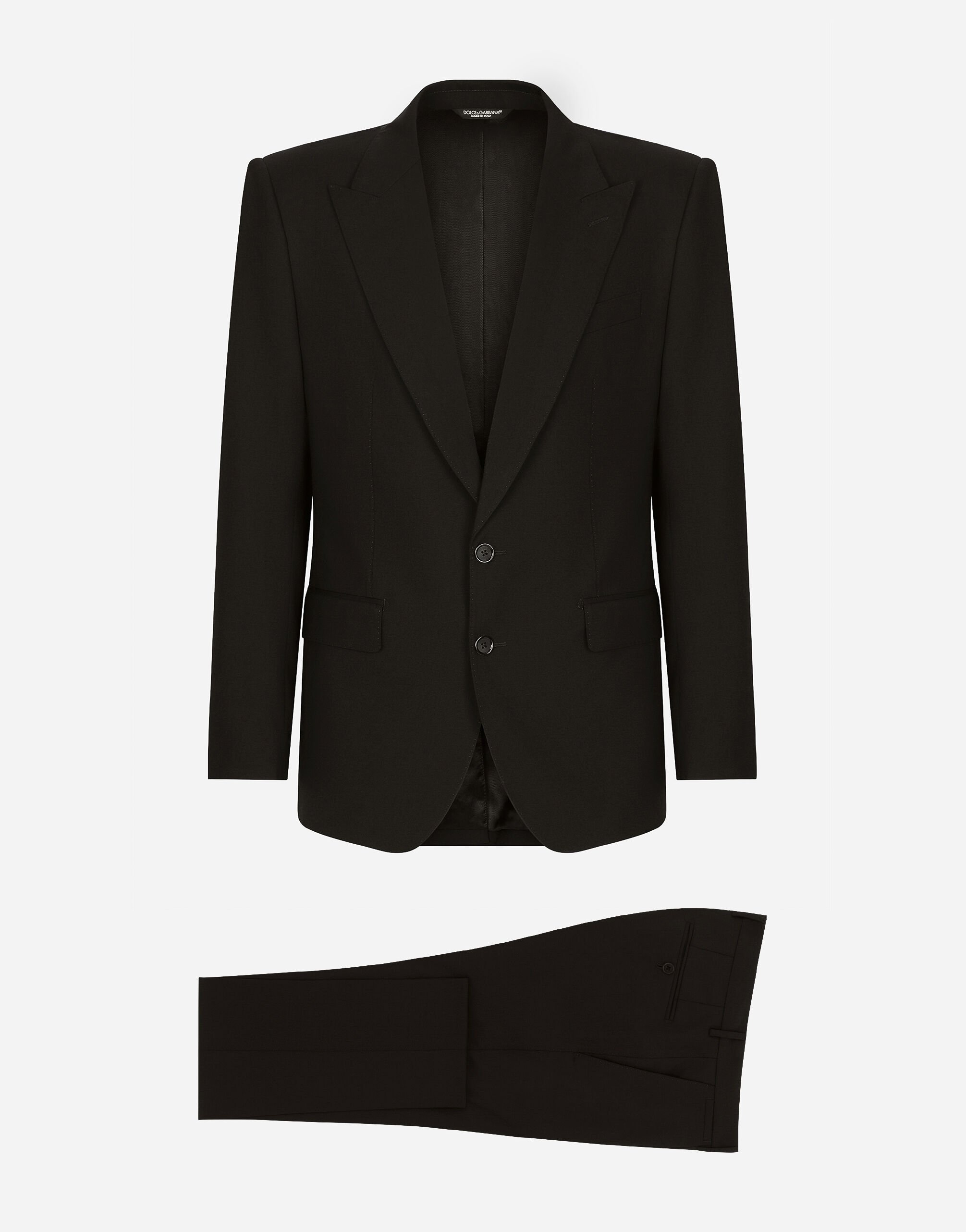 Dolce&Gabbana Stretch wool Sicilia-fit suit Brown G9AKKLHULS1