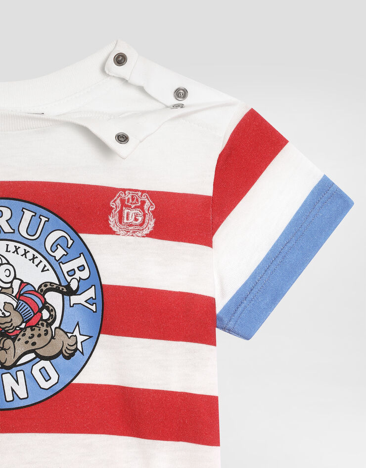 Dolce & Gabbana Jersey t-shirt with military print Multicolor L1JTEYII7JV