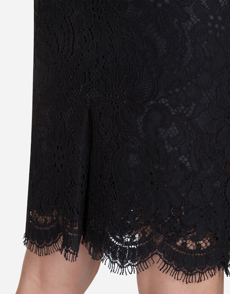 Dolce & Gabbana Bleistiftrock aus spitze SCHWARZ F4A2PTHLMCK