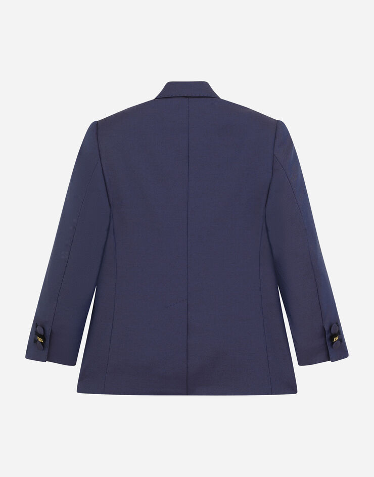 Dolce & Gabbana Single-breasted woolen jacket Blue L41J68HUMMF