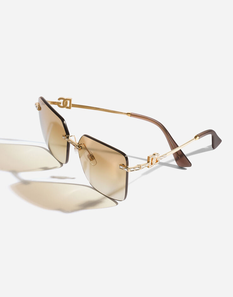 Dolce & Gabbana DG Crystals Sunglasses Dolce & Gabbana DG Crystals Sunglasses Gold VG2332VM26E