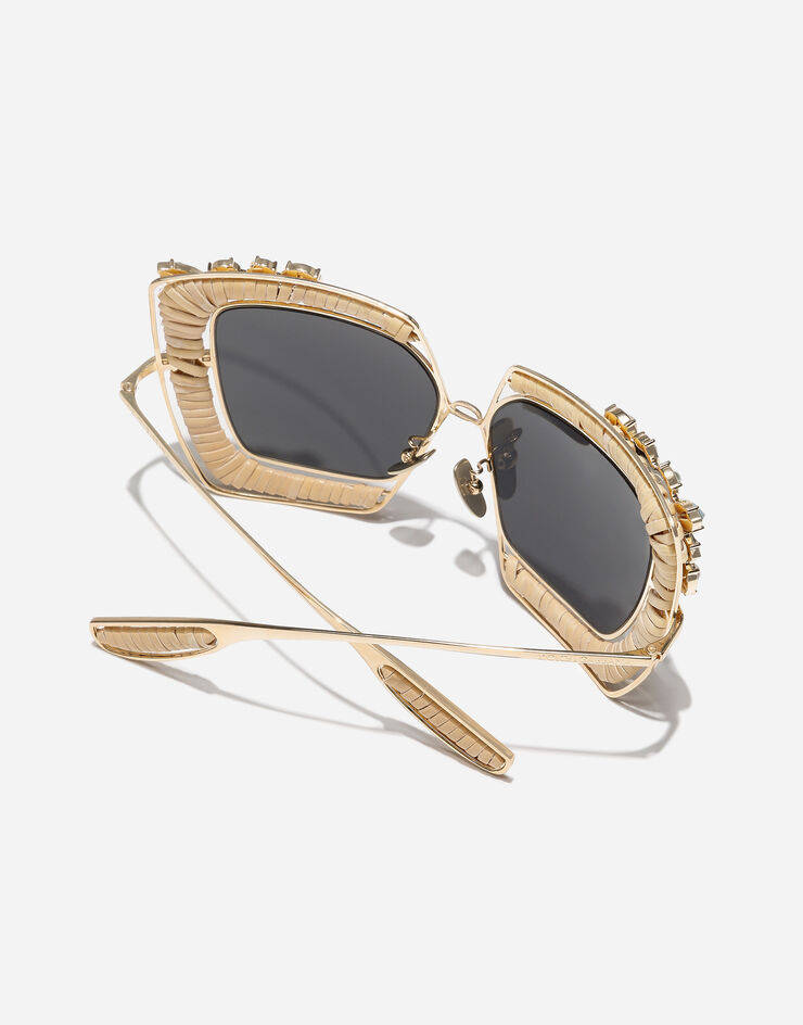 Dolce & Gabbana Sunglasses Rafia Fiori Gold VG2331VM287