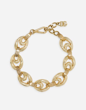 Dolce & Gabbana Kurze Halskette mit ovalen Gliedern Grün BB6711AV893