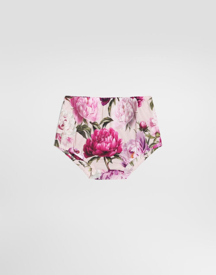 Dolce & Gabbana 드레스 믹스 소재 피오니 프린트 멀티 컬러 L2JDBQG7QZY