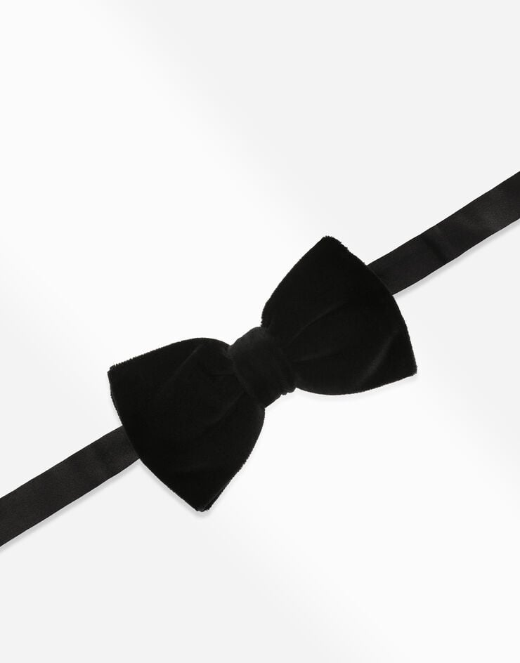 Dolce & Gabbana Cotton velvet bow tie Black GR053EFUVG7