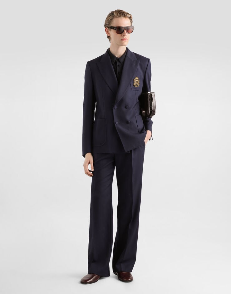 Dolce & Gabbana Virgin wool trousers Blue GP110TFU2YW