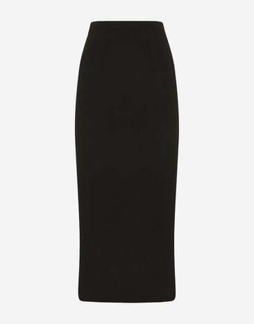 Dolce & Gabbana Virgin wool pencil skirt Black F4BZBTGDCL2