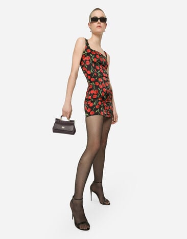 Dolce & Gabbana Bolso de mano Sicily mini en piel de becerro Dauphine Burdeos BB7116B1001