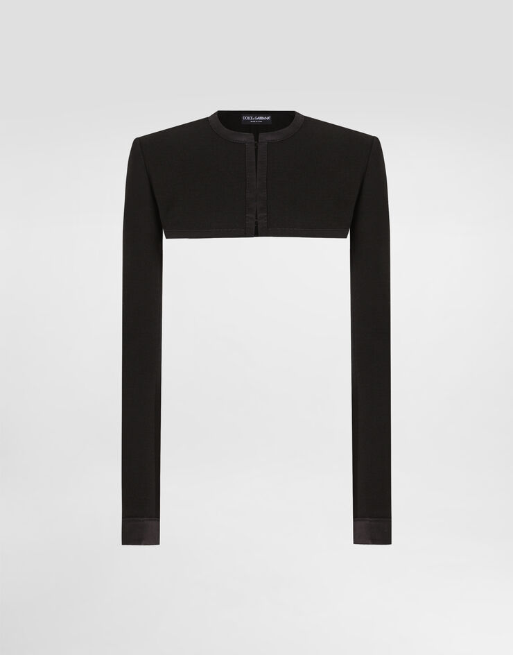 Dolce & Gabbana Cubrehombros de crepé de lana Negro F27FITFUBD2