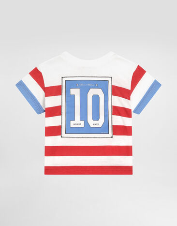 Dolce & Gabbana Jersey t-shirt with military print Multicolor L1JTEYII7JV