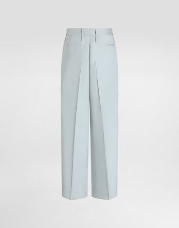 Dolce & Gabbana Hose aus Shantung-Viskose Azure GP0S2TFU9AW