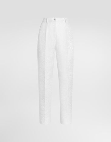 Dolce & Gabbana Brocade trousers White FTAM2THJMR4