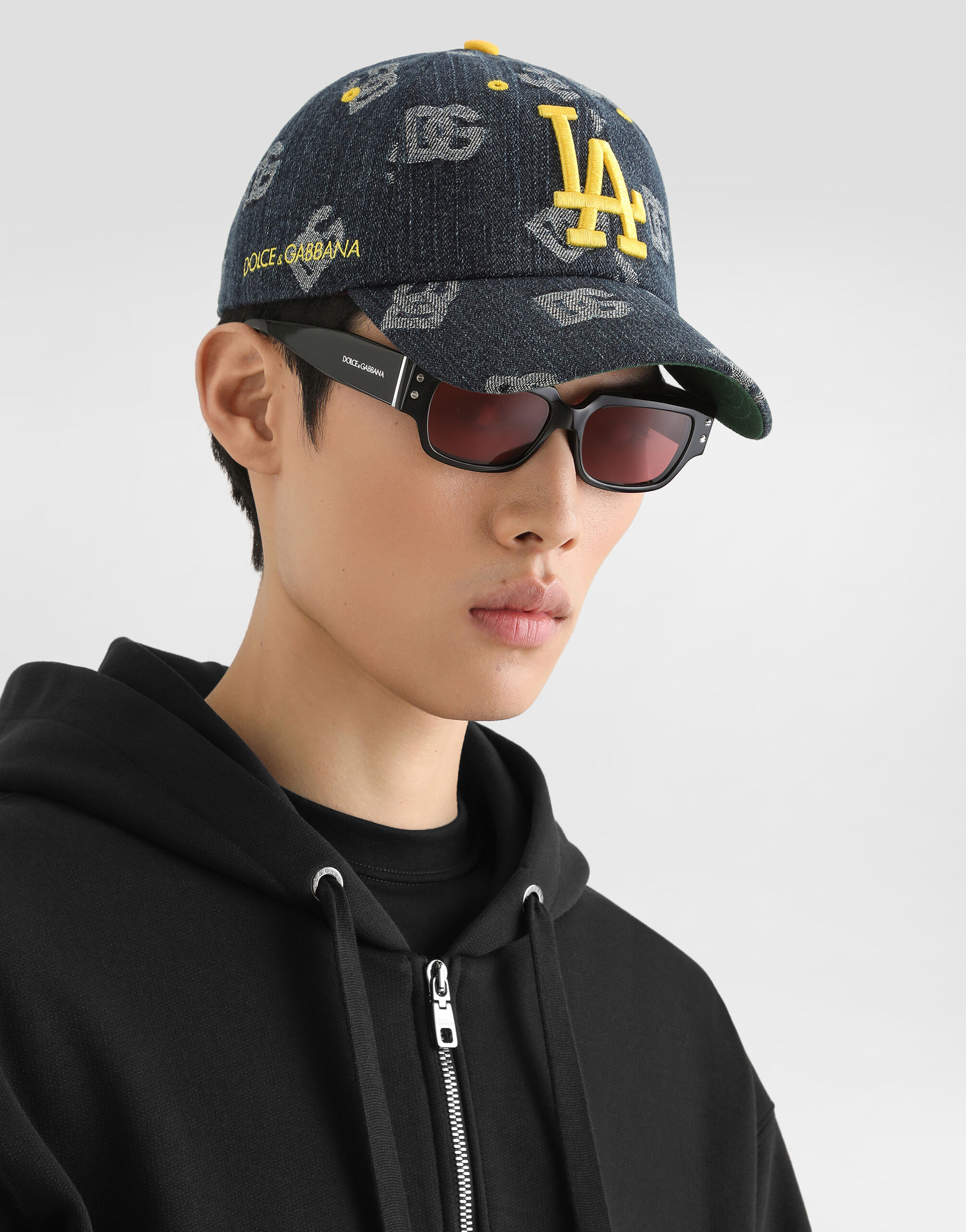 Dolce&Gabbana X '47 Los Angeles Dodgers Baseball Cap In Denim Logo