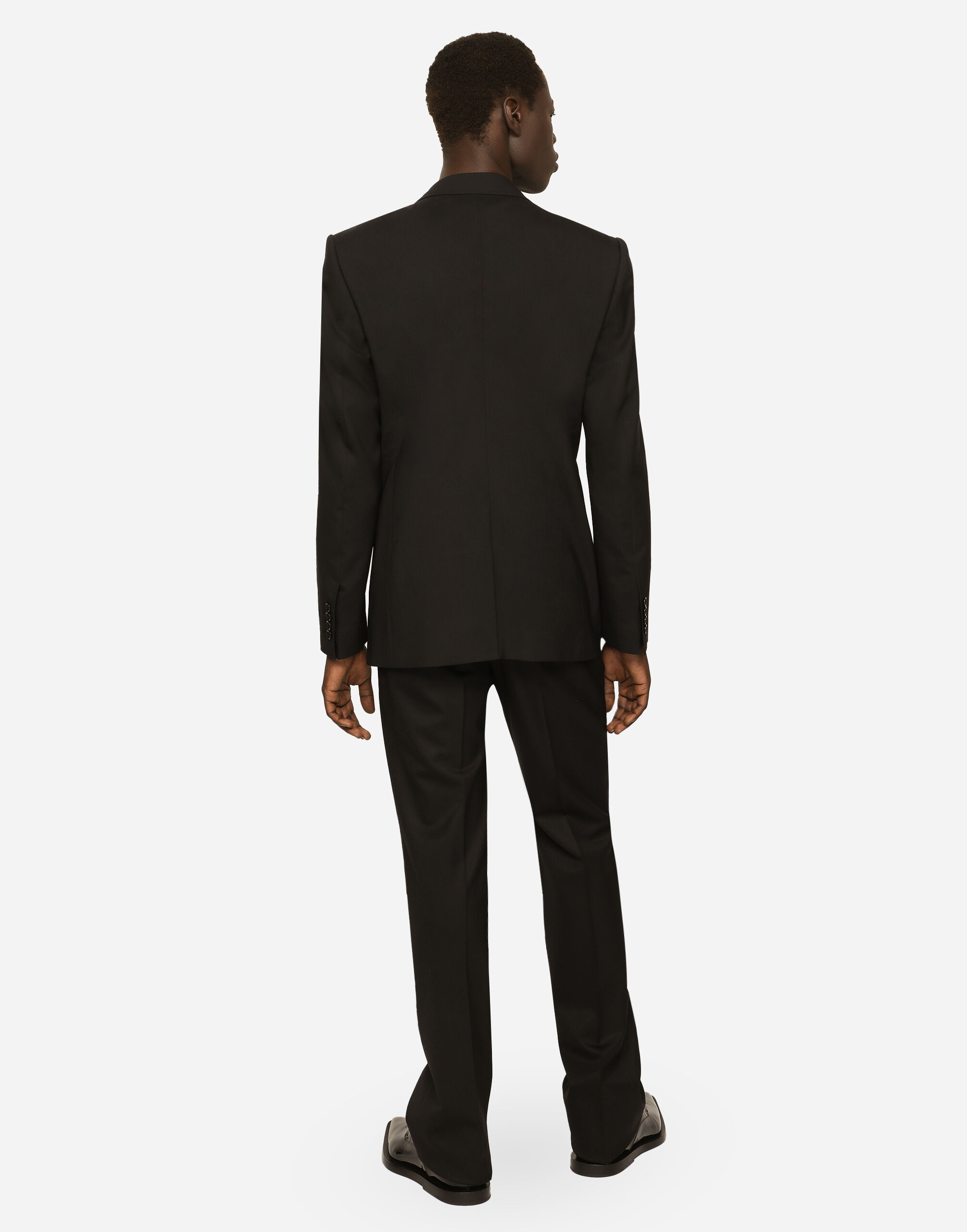 Stretch wool Sicilia-fit jacket in Black for Men | Dolce&Gabbana® US