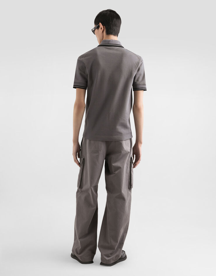 Dolce & Gabbana Piqué polo shirt Grey G8SX9THU7UT