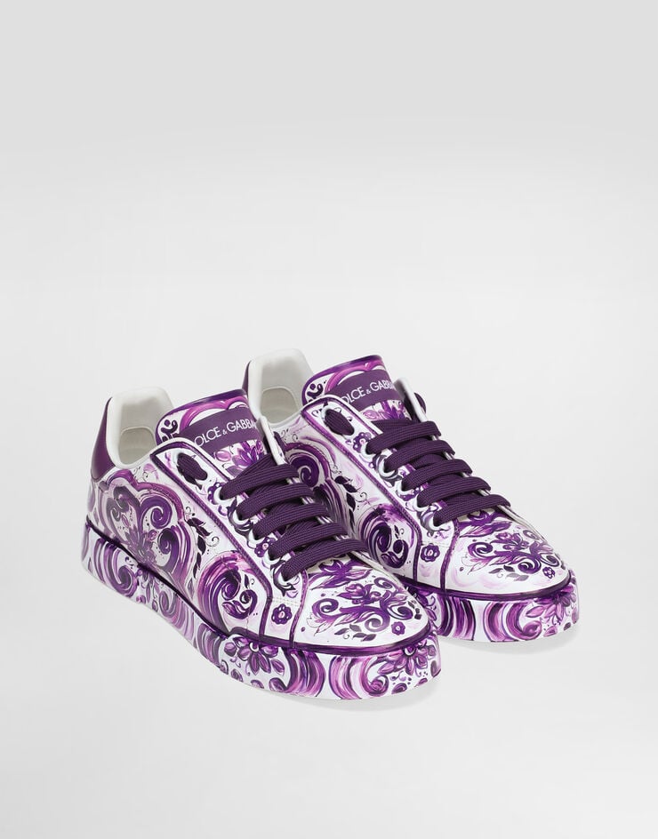 Dolce & Gabbana Majolica-print Portofino light strobel sneaker Multicolor CK2330AI396