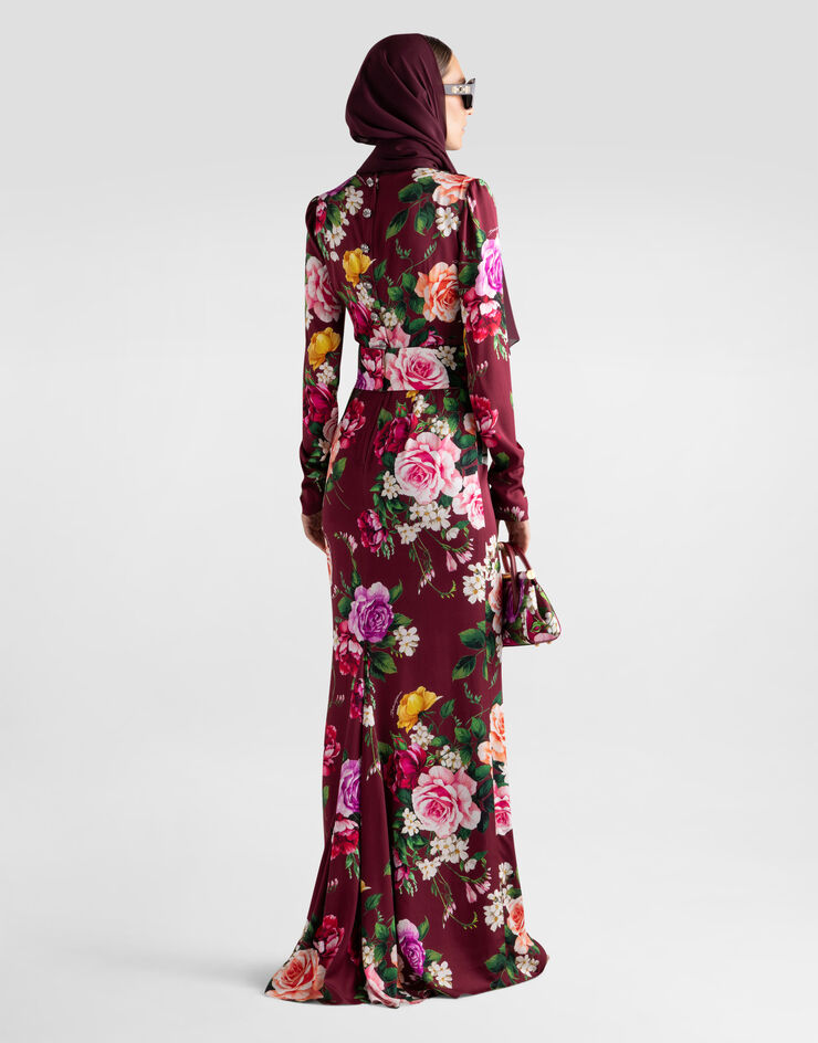 Dolce & Gabbana Silk crêpe dress Green I6KO3WFU1ME