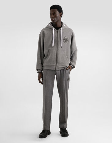 Dolce & Gabbana بنطلون رياضي جيرسي برقعة Grey GP0M5ZG7PJ7