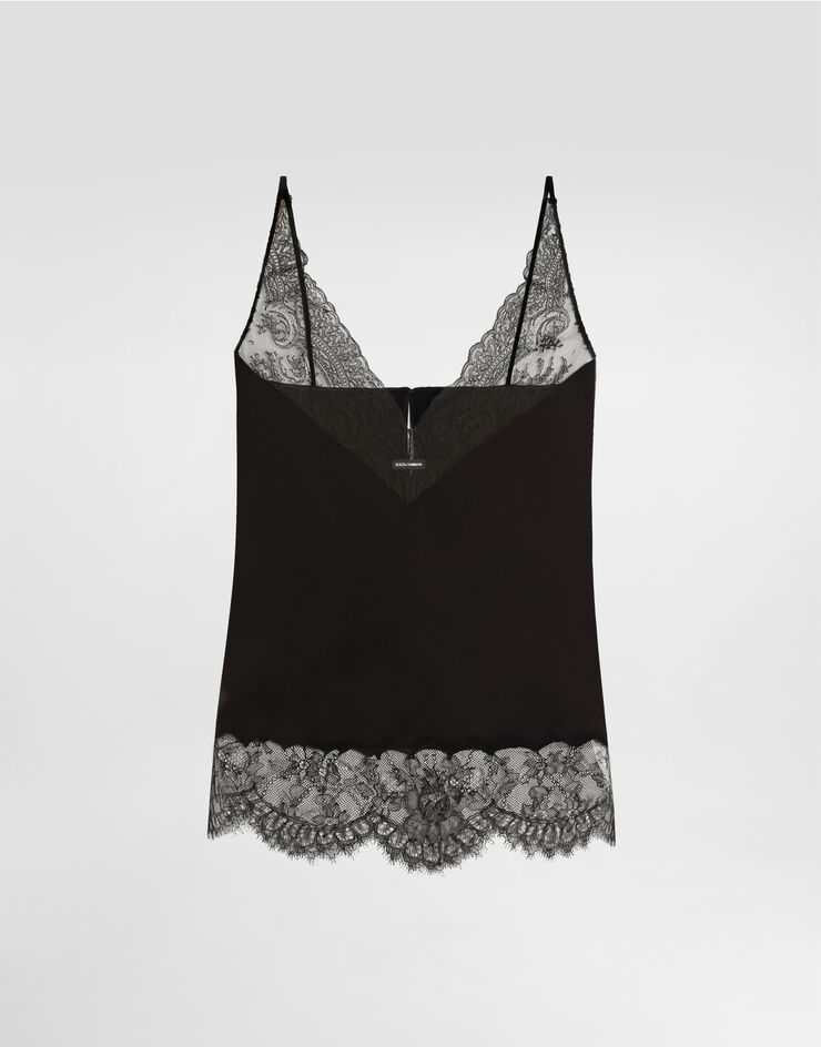 Dolce & Gabbana Silk satin top Dolce & Gabbana Silk satin top Black F7BN5TFU1AU