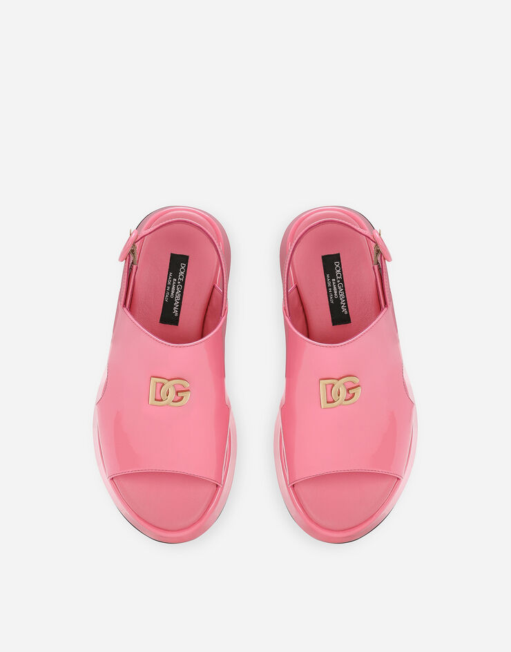 Dolce & Gabbana 페이턴트 가죽 샌들 핑크 D11229A1328