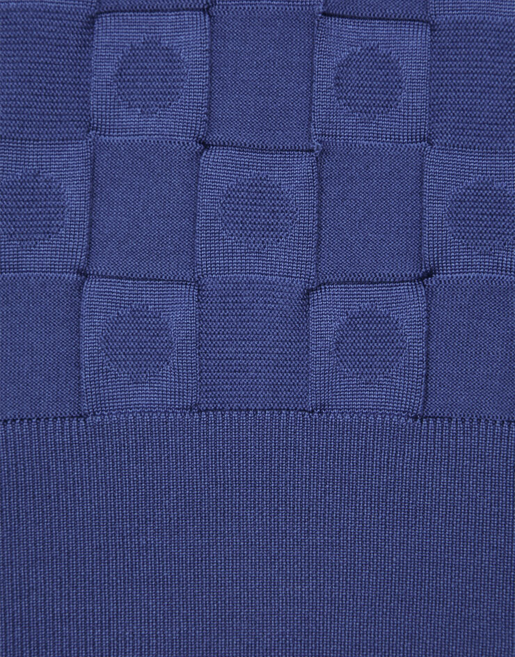 Dolce&Gabbana 3D check silk jacquard polo-shirt Azure GXP68TJBSC6