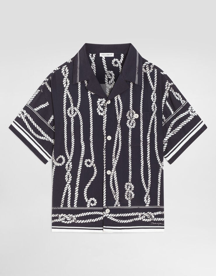 Dolce & Gabbana Marina-print viscose shirt Dolce & Gabbana Marina-print viscose shirt Multicolor L45S01FP8GD