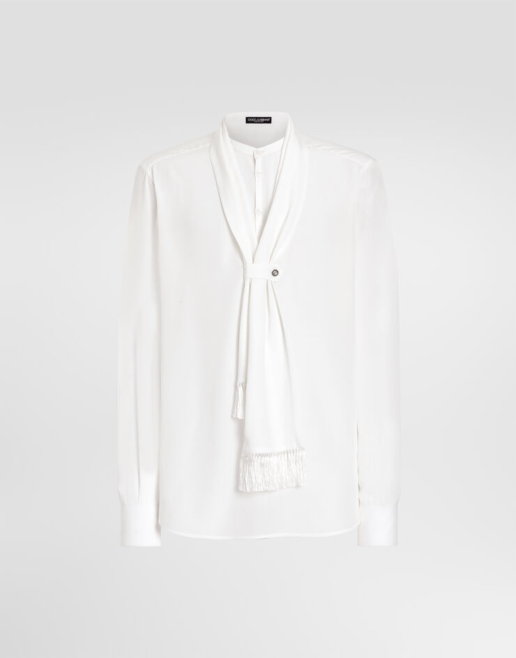 Dolce & Gabbana Crêpe de chine Martini shirt Dolce & Gabbana Crêpe de chine Martini shirt White G5OP9ZFU1UQ