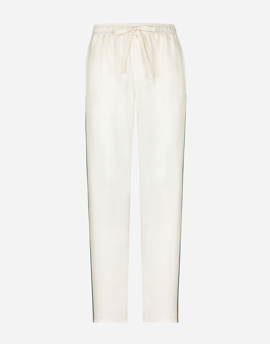Silk jogging pants with DG embroidery