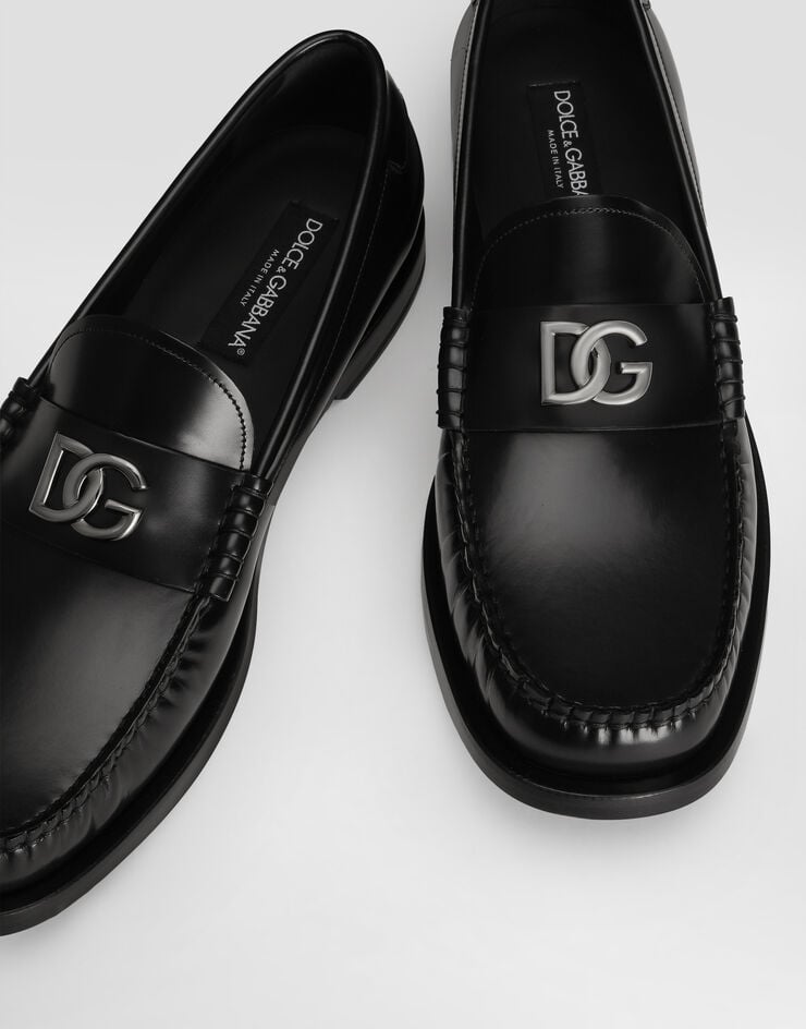 Dolce & Gabbana Brushed calfskin loafers Black A30248AQ237