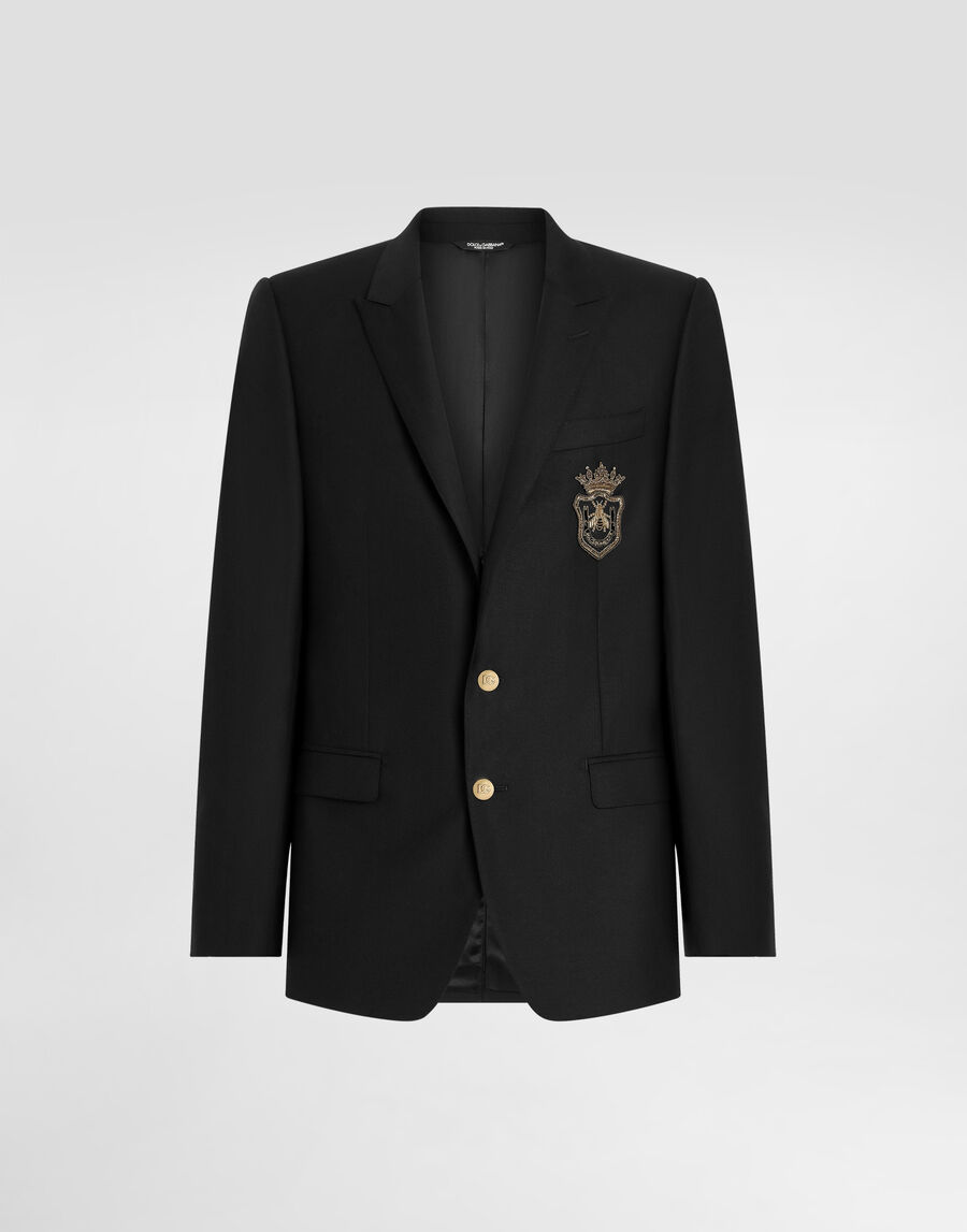 Single-breasted Martini-fit jacket with patch
