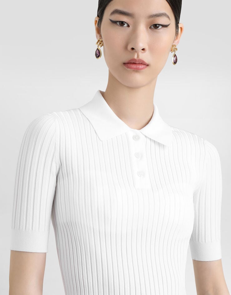 Dolce & Gabbana Viscose polo White FXZ36TJFMZY