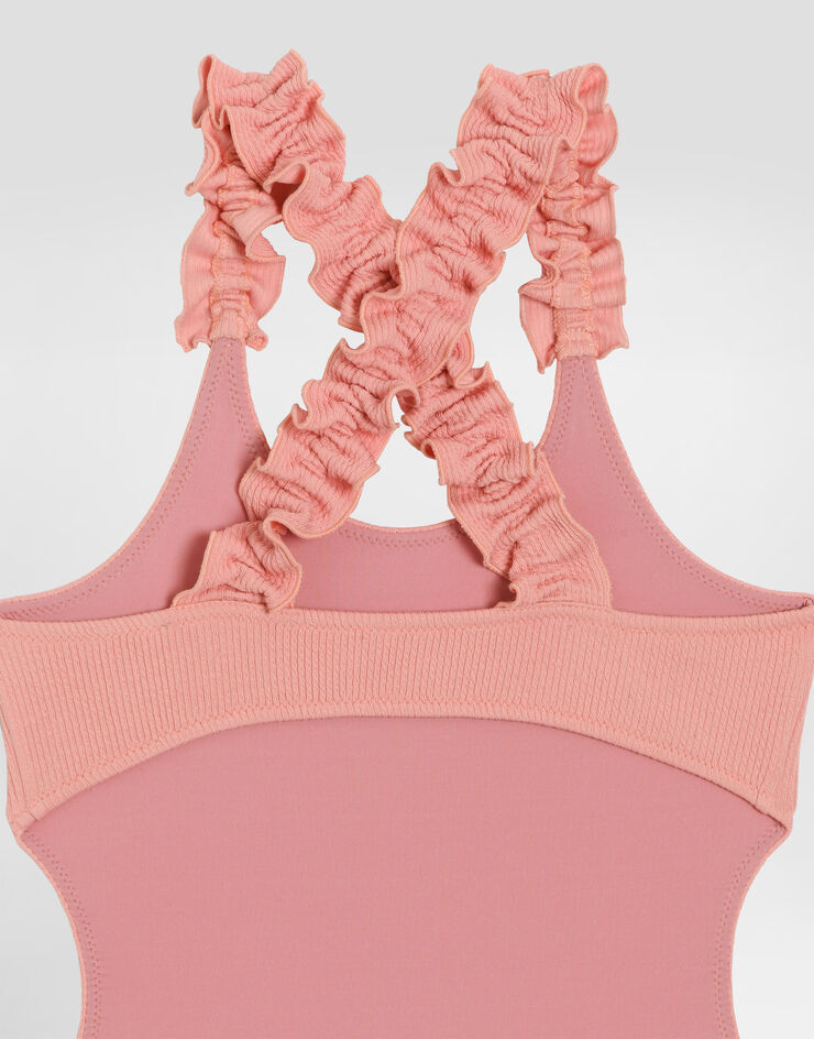 Dolce & Gabbana Lurex one-piece swimsuit Pink L5J871ON0CA