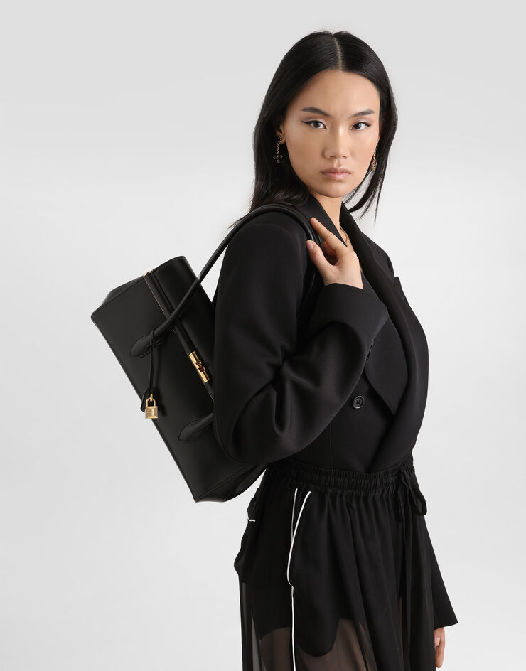 Dolce & Gabbana Marlene handbag in palmellato calfskin Black BB7927A3G19