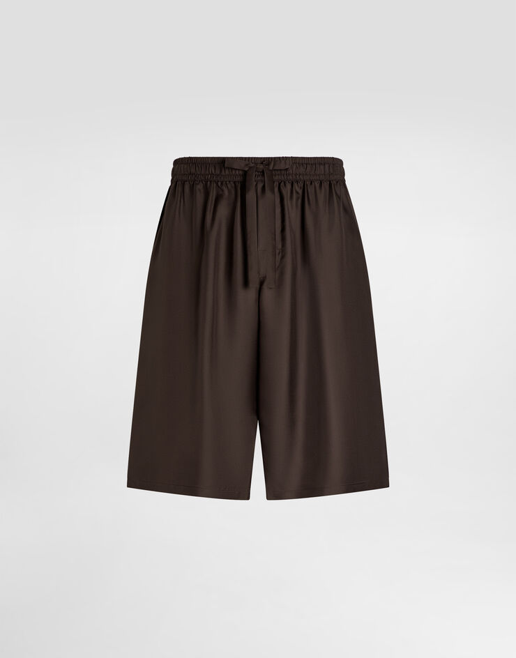 Dolce & Gabbana Silk twill trousers Brown GV5MAZFU10S