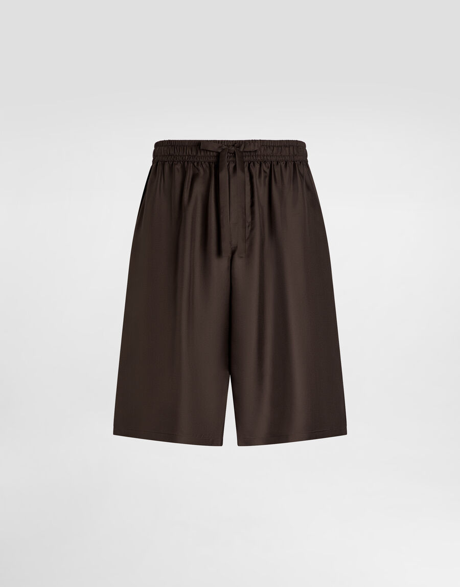 Silk twill trousers