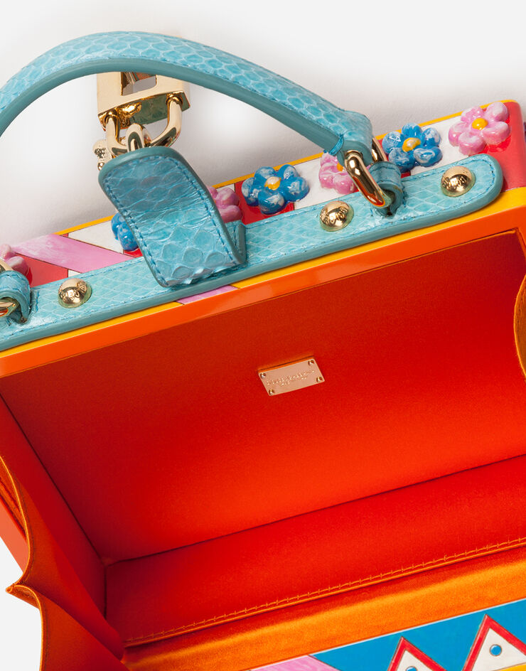 Dolce & Gabbana Dolce Box bag in hand-painted wood MULTICOLOR BB5970A2H41