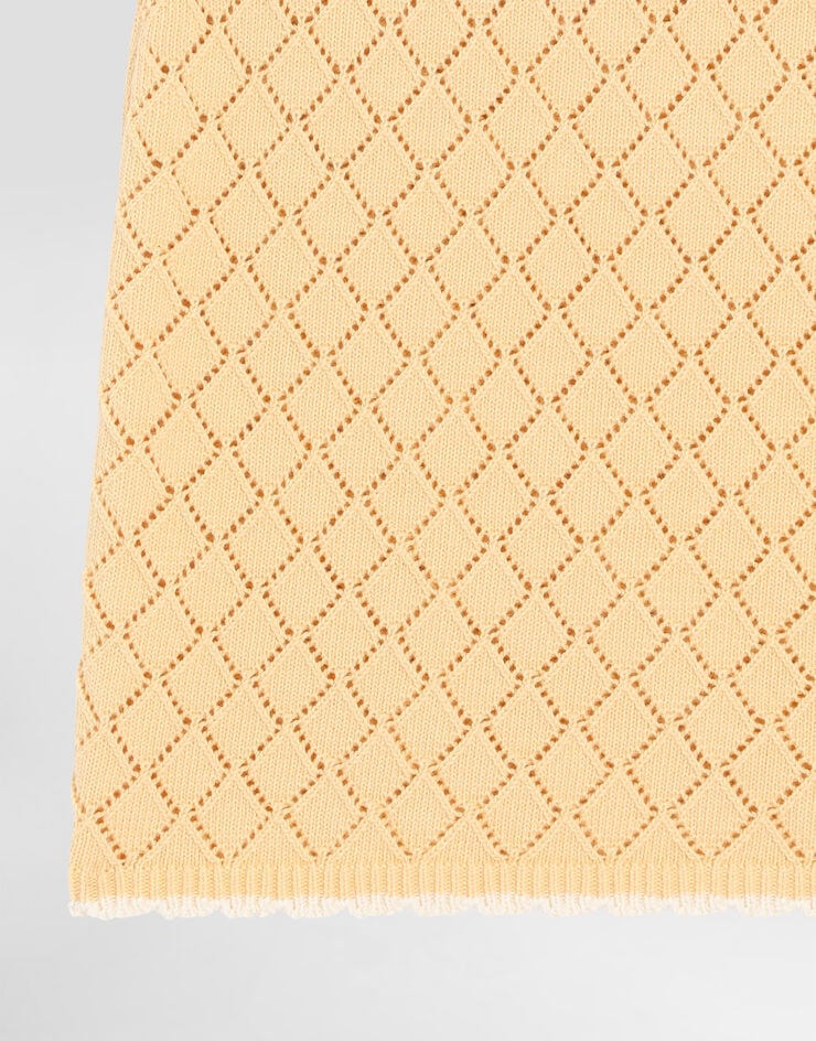 Dolce & Gabbana Diamond pattern knitted skirt Dolce & Gabbana Diamond pattern knitted skirt Yellow L5KI0CJBCI2